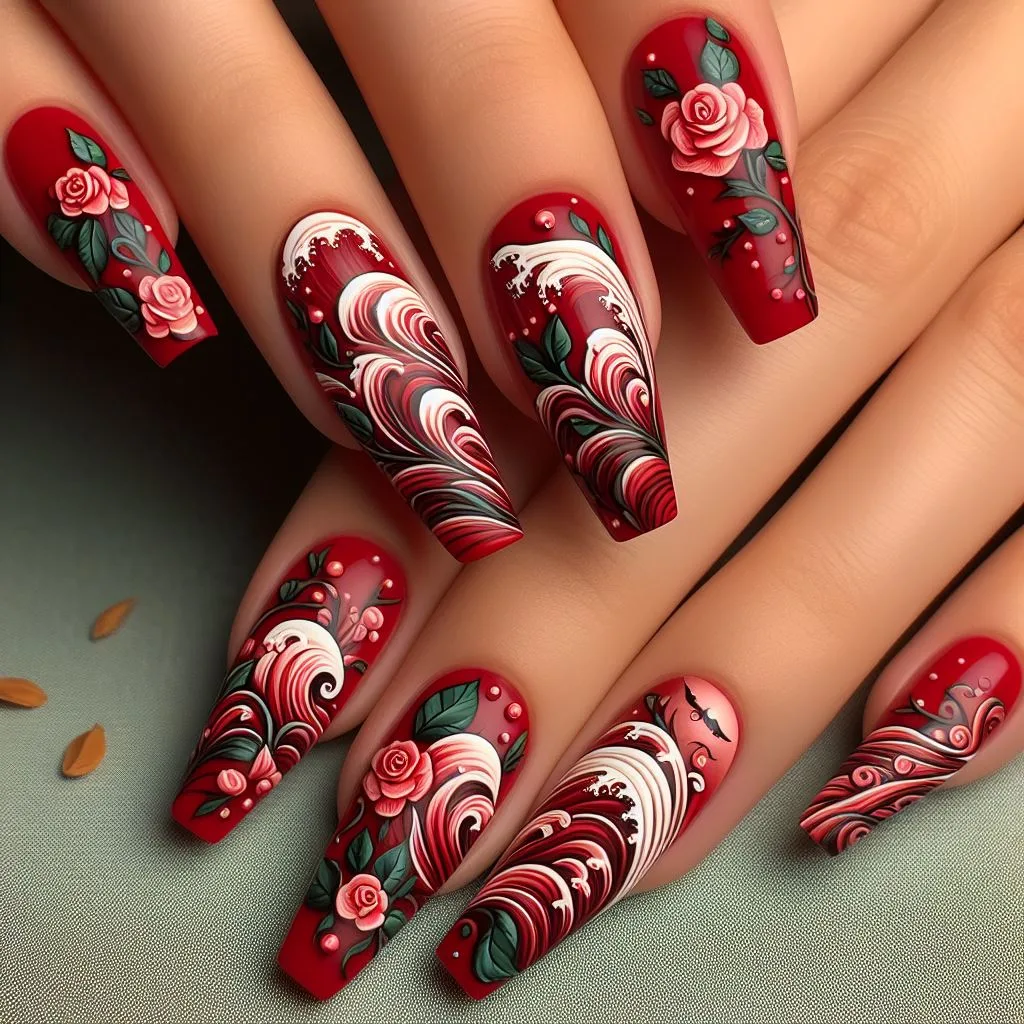 Scarlet Allure: 35 Red Nail Inspirations to Creatively Ignite Your Style