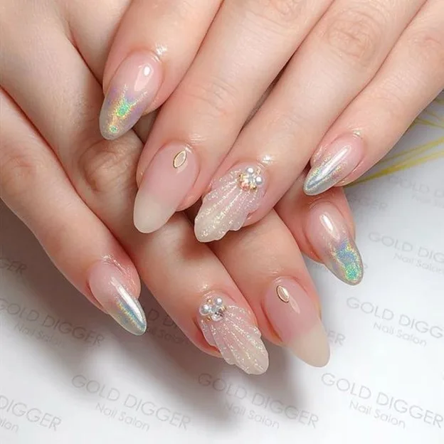 Add a Touch of Elegance: Rhinestone and Pearl Nails