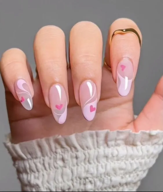 Elegant French Manicures with a Valentine's Twist