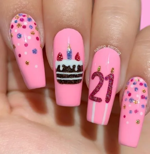 25+ Birthday Nail Designs for an Ultimate Glamorous Celebration