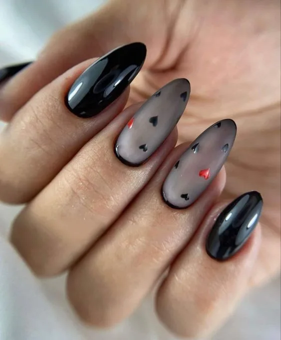 Classic Elegance: Make a Statement with Stylish Black Spherical Nails