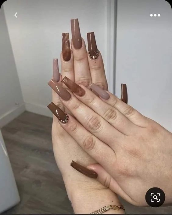 Explore 40 Chic Brown Nail Designs Suitable for Every Season