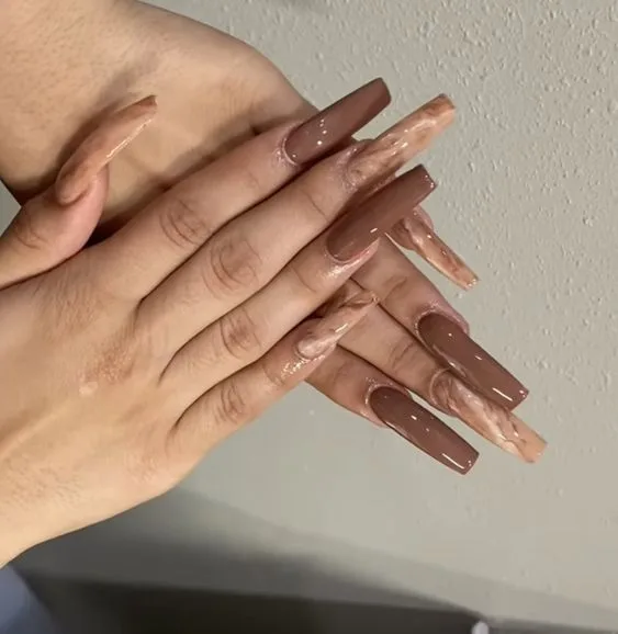 Explore 40 Chic Brown Nail Designs Suitable for Every Season