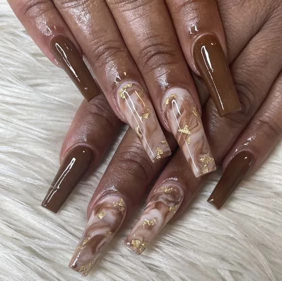 Explore 40 Chic Brown Nail Designs Suitable for Every Season