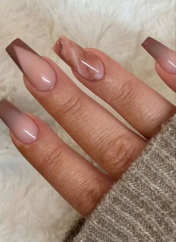 Explore 40 Chic Brown Nail Designs Suitable for Every Season