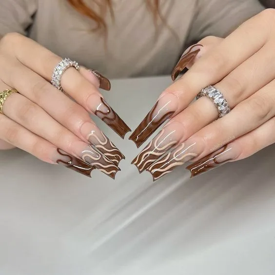 Explore 40 Chic Brown Nail Designs Suitable for Every Season