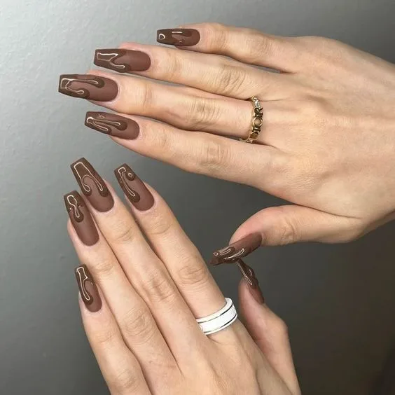 Explore 40 Chic Brown Nail Designs Suitable for Every Season