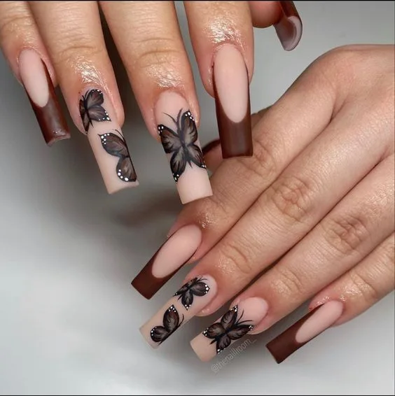 Explore 40 Chic Brown Nail Designs Suitable for Every Season