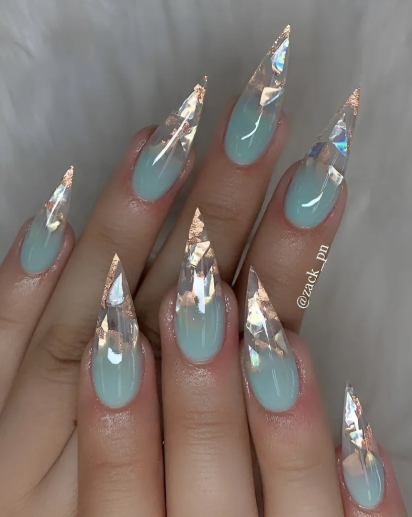 20 Alluring Glass Nail Styles to Add a Touch of Elegance to Your Beauty Routine