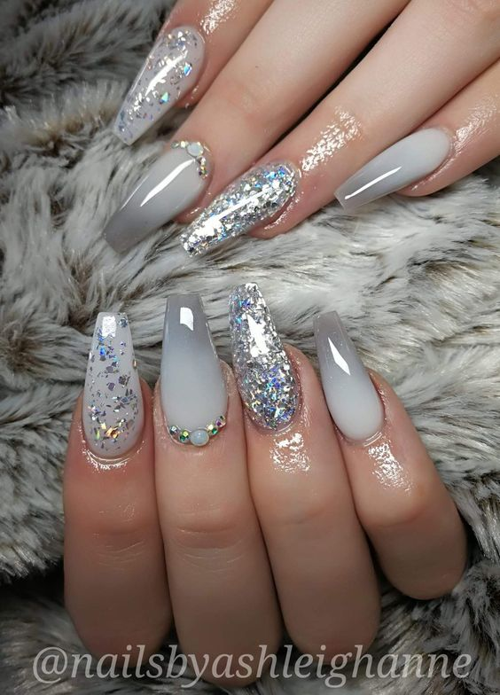 Unique Gray Nail Art Ideas