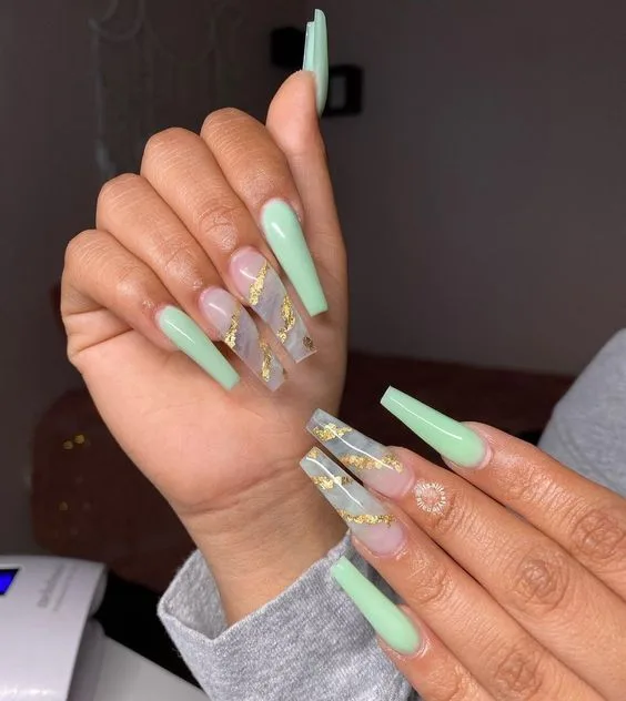 Make a Statement: 45 Gorgeous Mint Green Nail Ideas for the Year Ahead