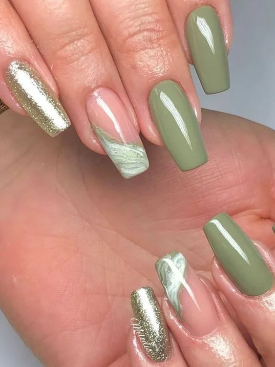 Elevating Your Style with Olive Green Nails