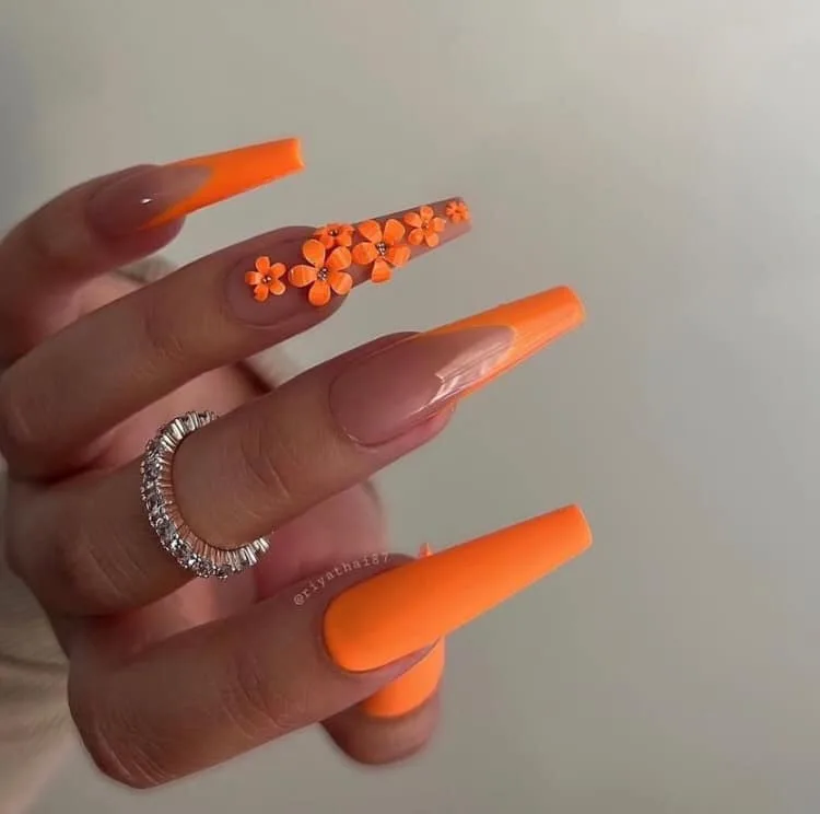 Orange Nail Art Ideas