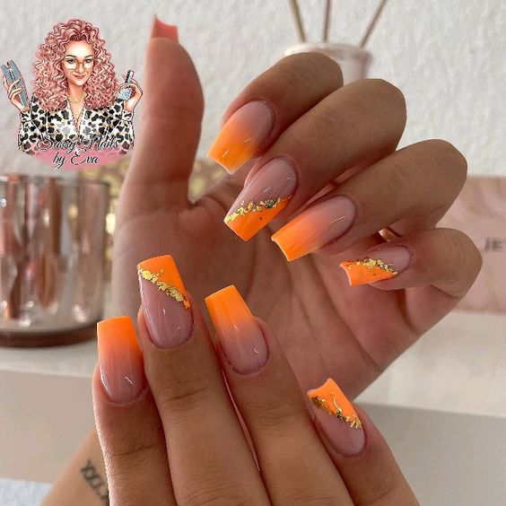 Orange Nail Art Ideas