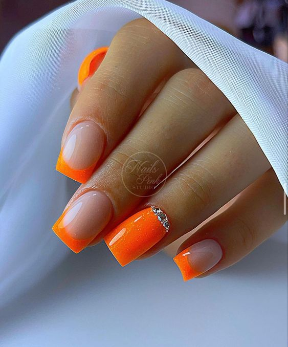 Orange Nail Art Ideas