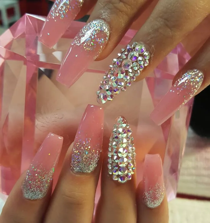 The Charm of Ombre and Glitter Nails