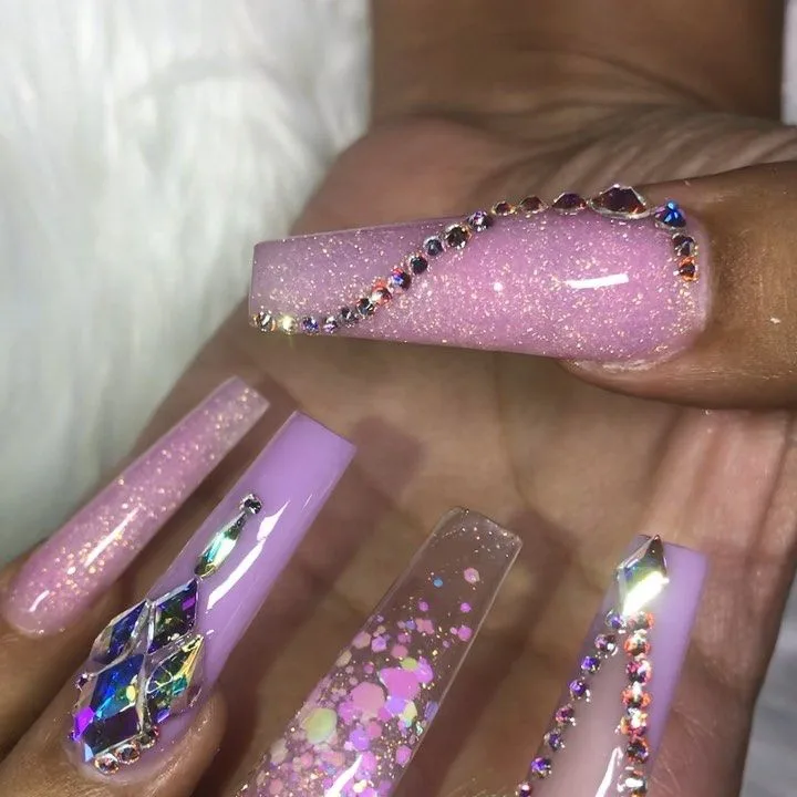 The Charm of Ombre and Glitter Nails