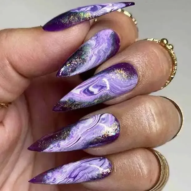 Elevate Your Style: 30 Stunning and Contemporary Purple Nail Designs