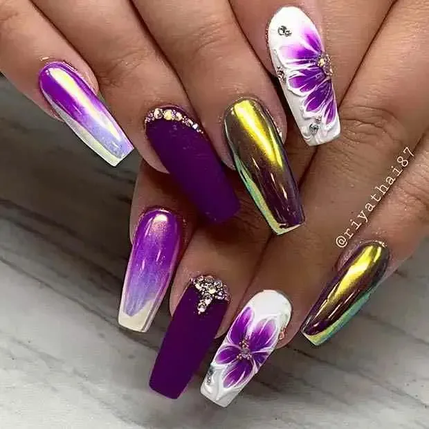 Elevate Your Style: 30 Stunning and Contemporary Purple Nail Designs