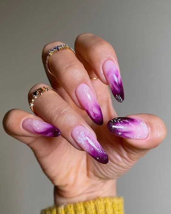 Explore the Cutest Purple Ombre Nail Designs of 2024: 20+ Stunning Ideas