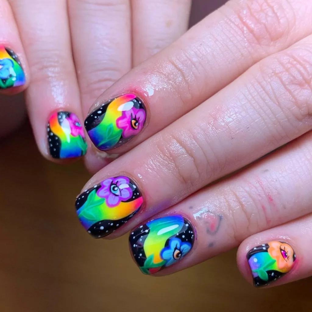 Get Creative with These 36 Eye-Catching Rainbow Nail Designs