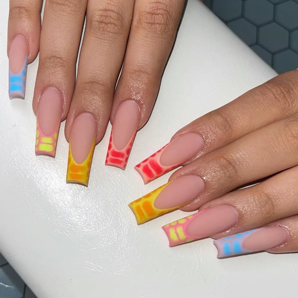 Get Creative with These 36 Eye-Catching Rainbow Nail Designs