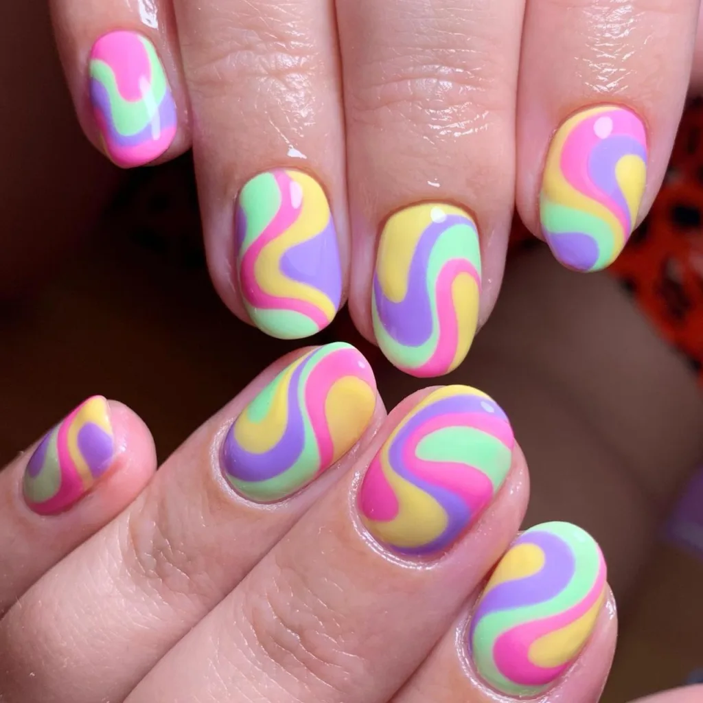 Get Creative with These 36 Eye-Catching Rainbow Nail Designs