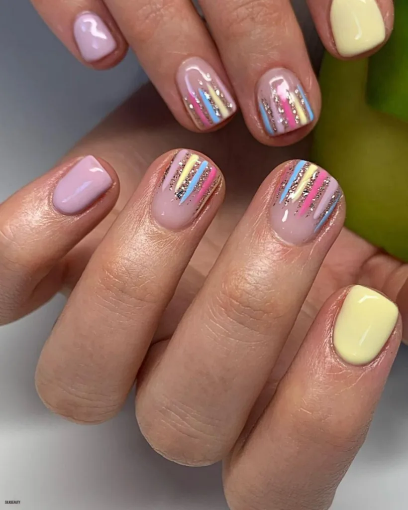 Get Creative with These 36 Eye-Catching Rainbow Nail Designs