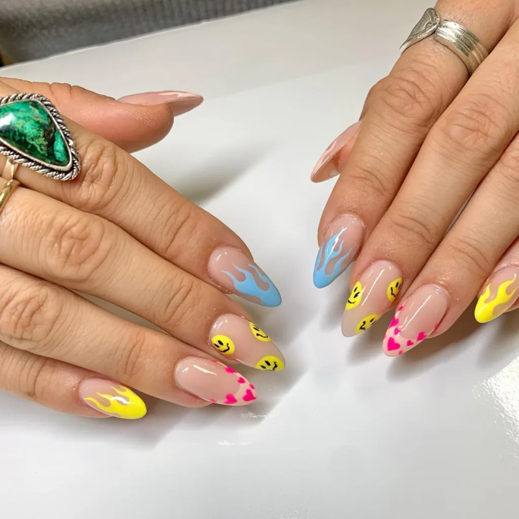 Get Creative with These 36 Eye-Catching Rainbow Nail Designs