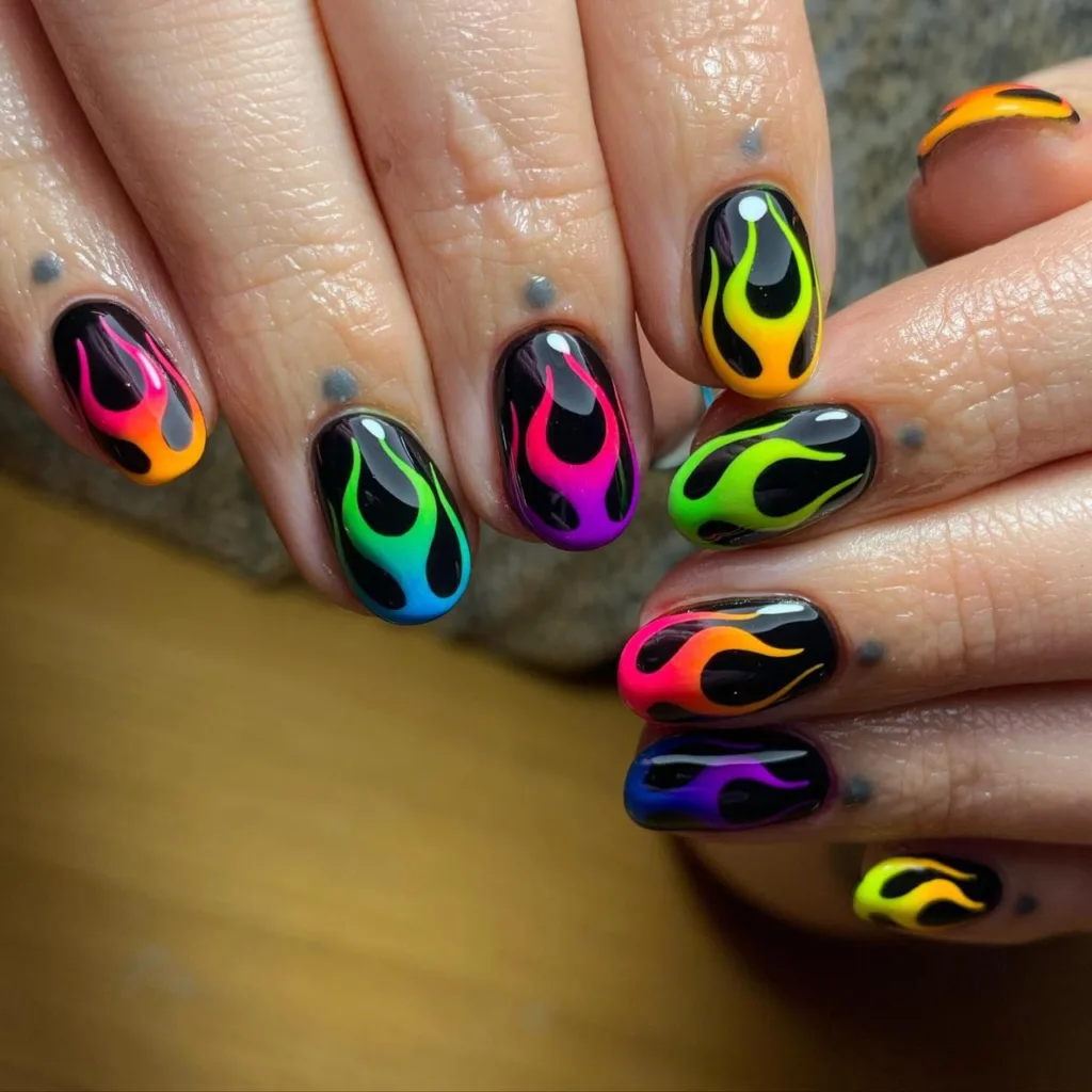 Get Creative with These 36 Eye-Catching Rainbow Nail Designs