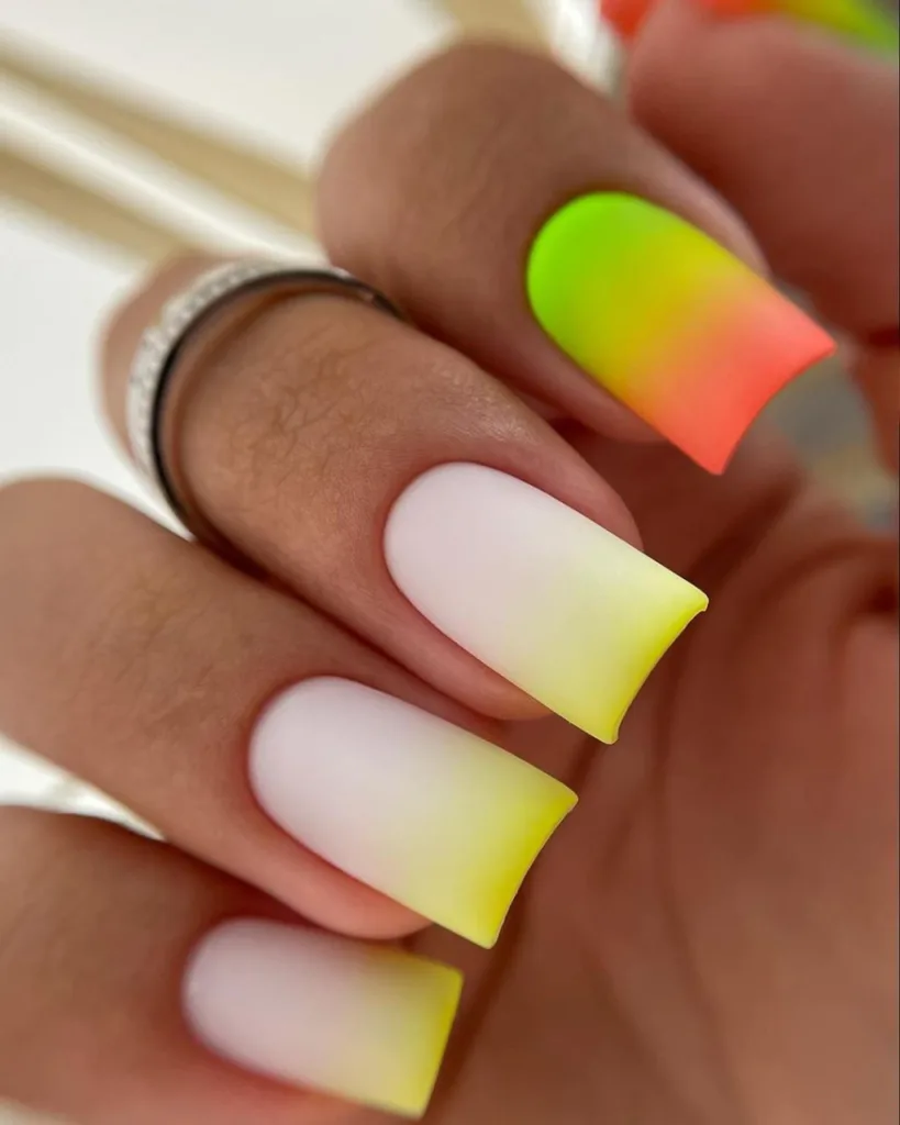 Get Creative with These 36 Eye-Catching Rainbow Nail Designs