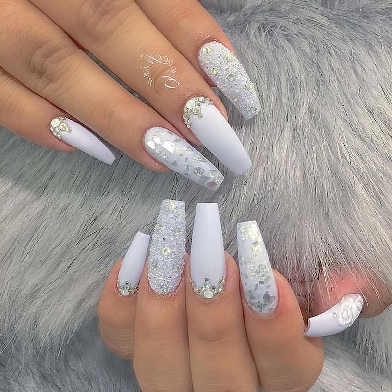 White and Silver Nail Designs: 30 Timeless Ideas to Sparkle