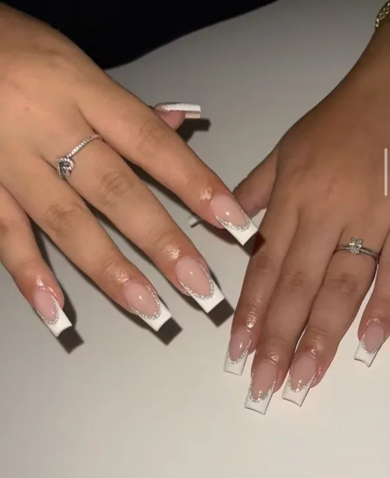 Chic Reversed French and Negative Space Manicures