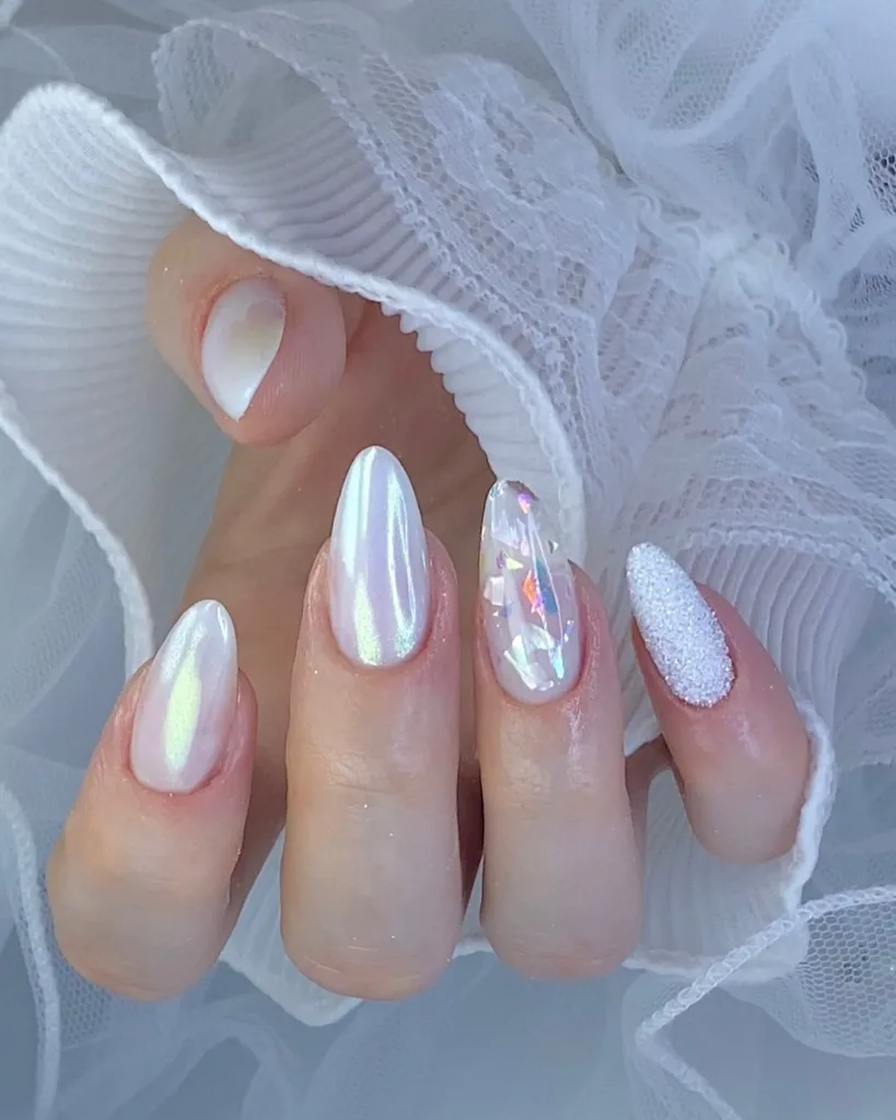 Abstract and Swirl White Nail Patterns